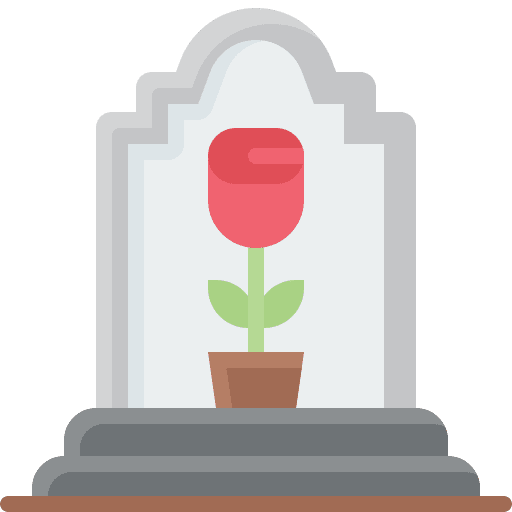 Gravestone grave flower graveyard icon