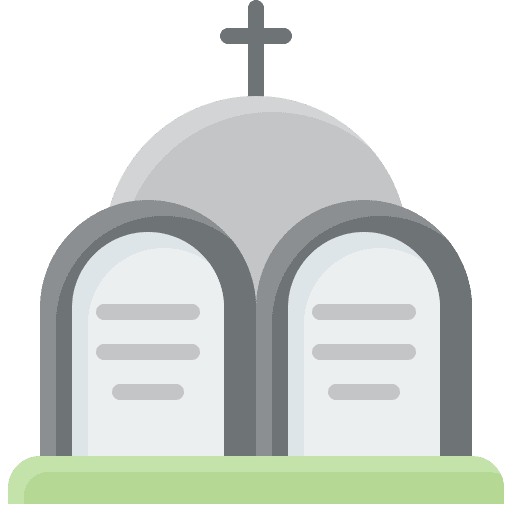 Gravestone graveyard architecture and city dead icon