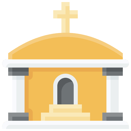 Church tomb church funeral icon