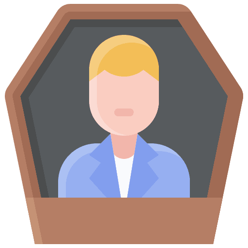 Coffin dead coffin wooden icon