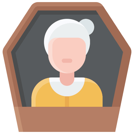 Coffin wooden mourning burial icon