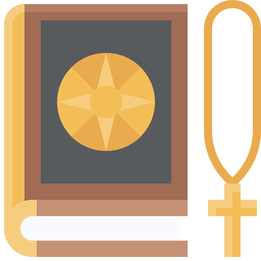 Cross christmas pray bible icon