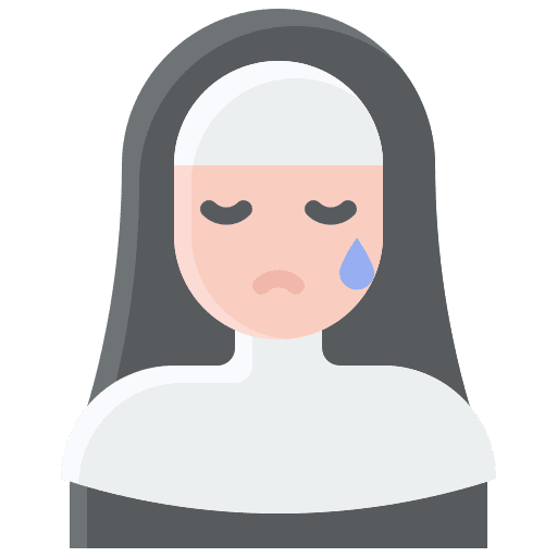 Nun woman nun job icon