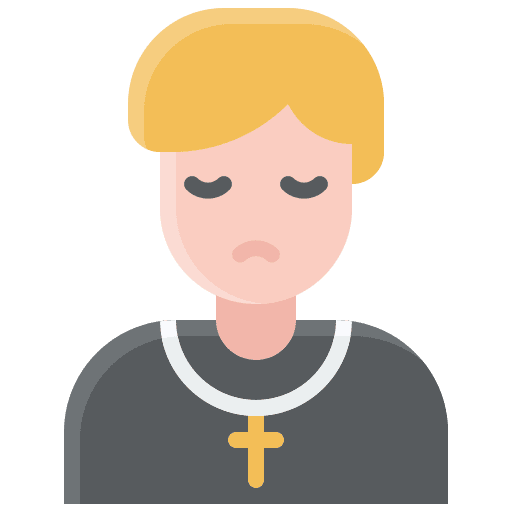 Priest christian male professions and jobs icon