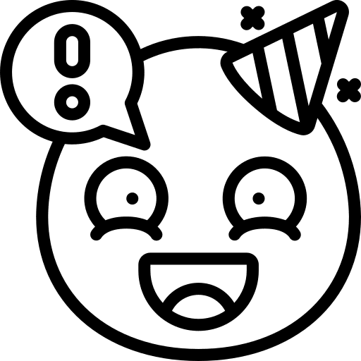 Happy shout smile hat icon