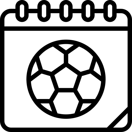 Calendar schedule sport soccer icon