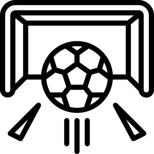 Goal post soccer game football icon
