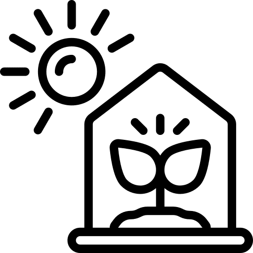 Greenhouse agriculture plant sunlight icon