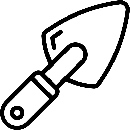 Trowel equipment farming and gardening shovel icon