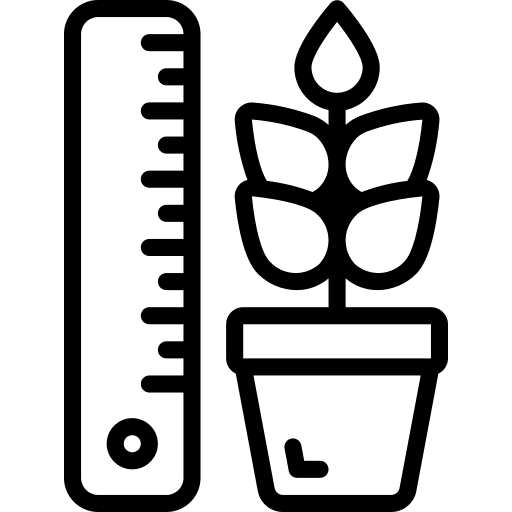 Ruler bank plant farming icon