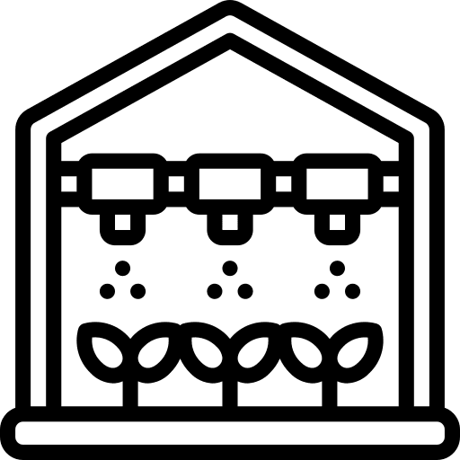 Irrigation system nature farming and gardening plant icon