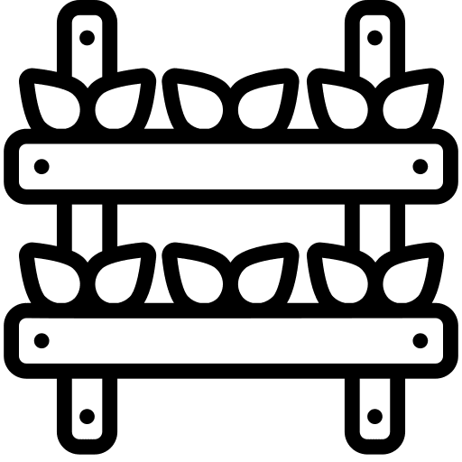 Shelving farming and gardening box growing icon
