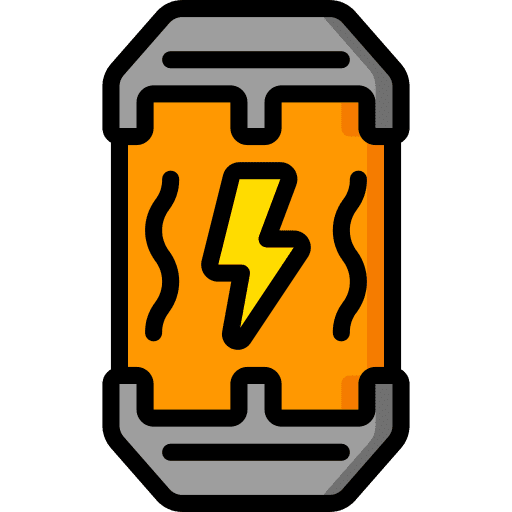 Cell power electronics battery icon