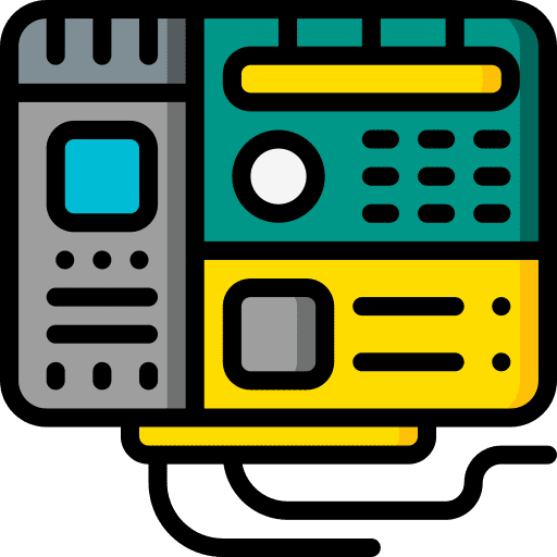 Junk pieces junk electronics icon