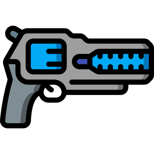 Revolver futuristic weapon pistol icon