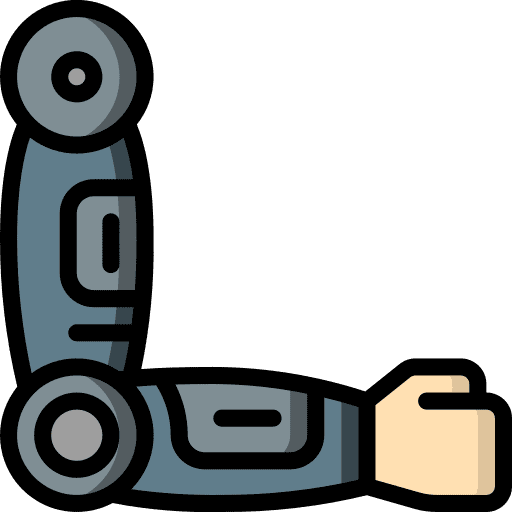 Robotic arm robotic arm electronics cyber punk icon