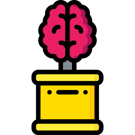 Brains stand award trophy icon