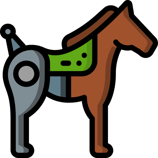 Horse horse robot cyber icon