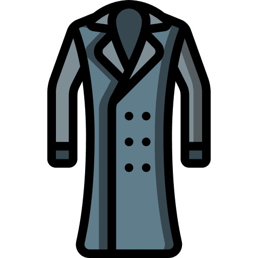 Leather jacket long fashion coat icon