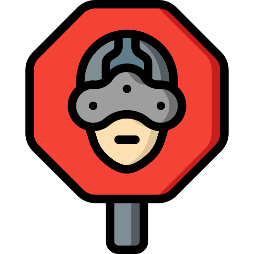 Stop sign futuristic stop sign humanoid icon