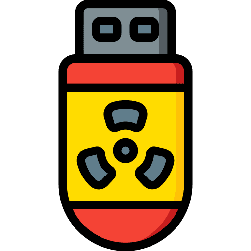 Usb usb stick nuclear icon