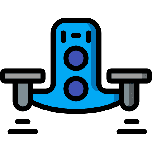 Drone police autonomous advanced icon