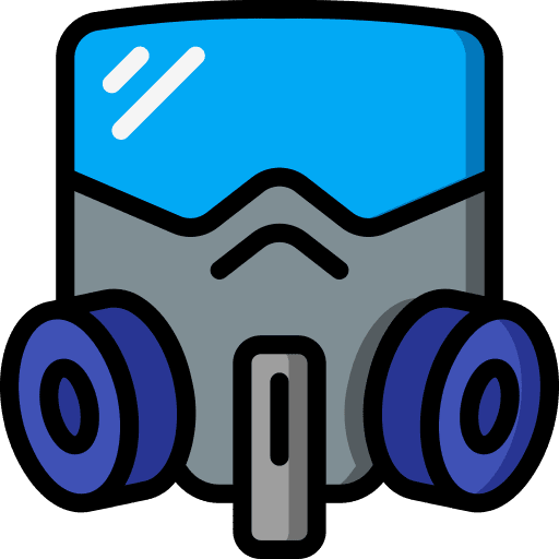 Gas mask protection toxic industry icon