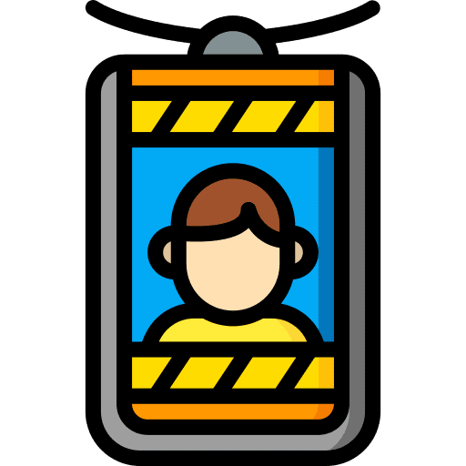 Id card identification id card entry icon