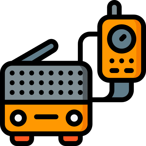Radio electronics semiconductor walkie talkie icon
