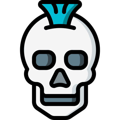 Skull halloween skull rock icon