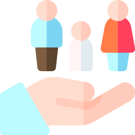 Family solidarity child inclusion icon