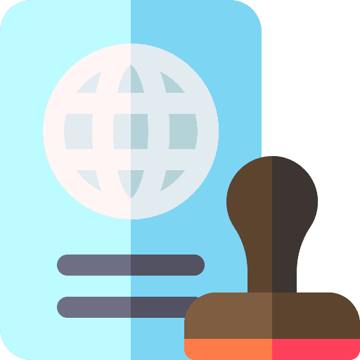 Passport identification identity passport icon