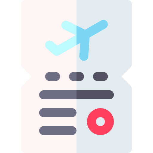 Visa tourist vacation permit icon
