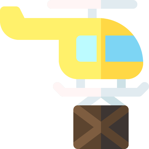 Helicopter shipping and delivery emergency flight icon Helicopter shipping and delivery emergency flight icon