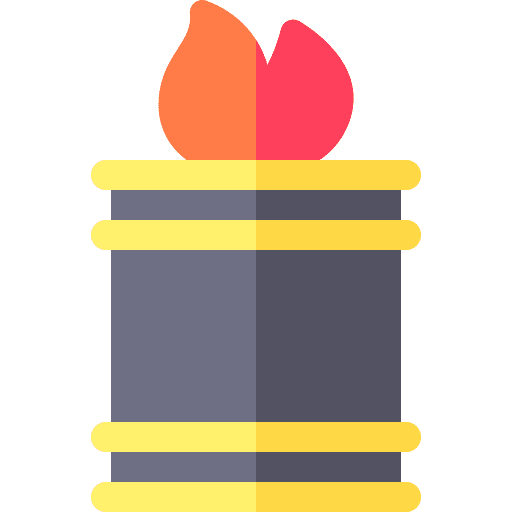 Barrel warming industry flame icon Barrel warming industry flame icon