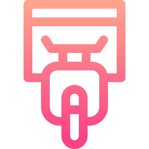Delivery bike motorbike box parcel icon