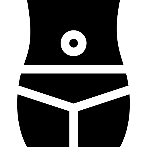 Navel body parts belly navel icon