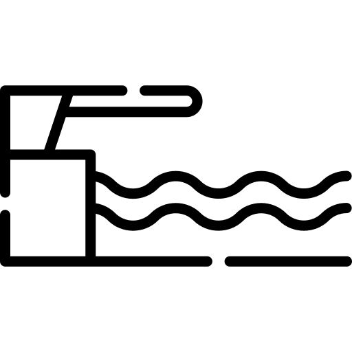 Trampoline hobbies and free time diving board springboard icon