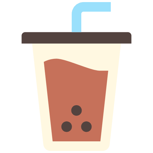 Boba straw drink food and restaurant icon Boba straw drink food and restaurant icon