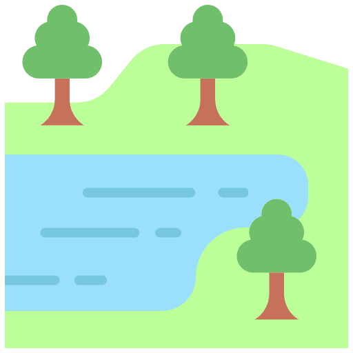 Lake forest pond lake icon