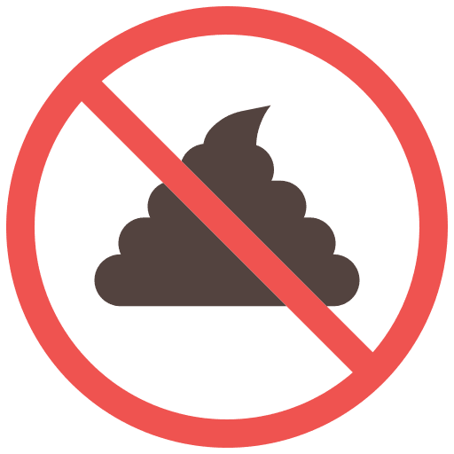 No poop signal forbidden waste icon