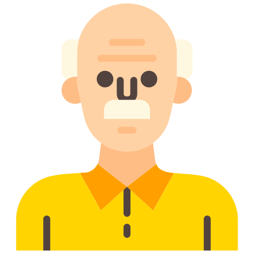 Old man avatar old man caucasian icon