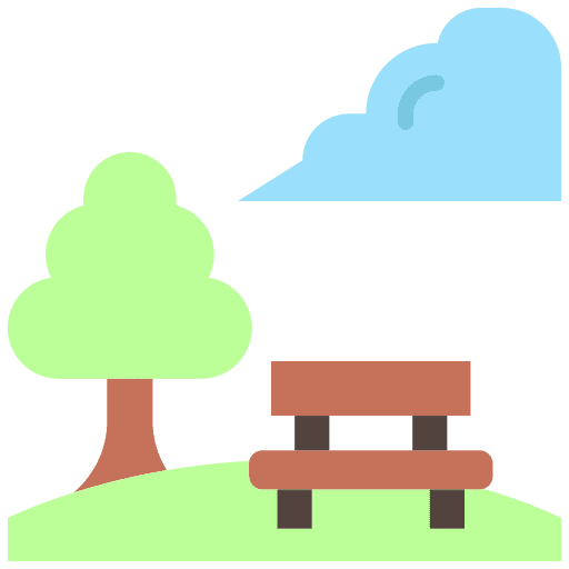 Park nature architecture and city tree icon