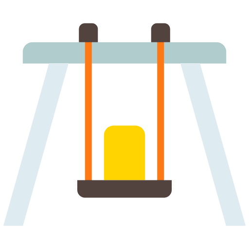 Swing child fun play icon Swing child fun play icon