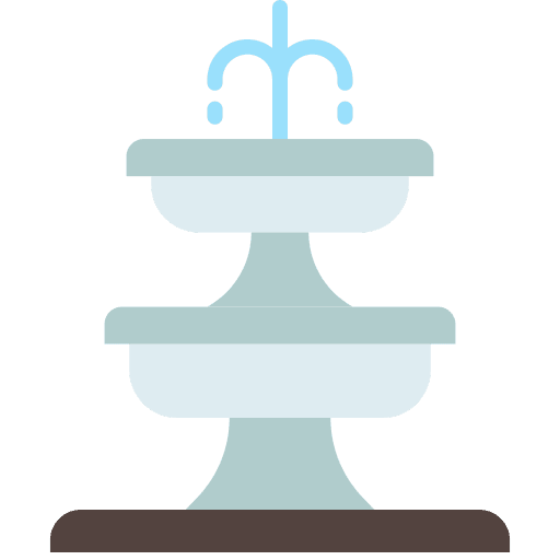 Fountain park water garden icon Fountain park water garden icon