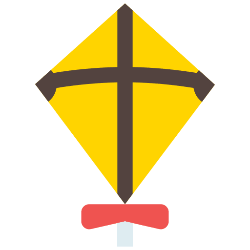 Kite childhood bow hobbies and free time icon Kite childhood bow hobbies and free time icon