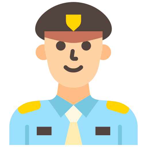Policeman guard man person icon Policeman guard man person icon