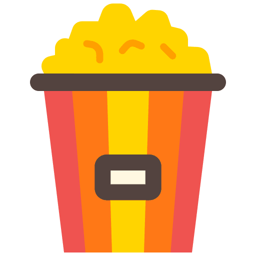 Popcorn snack food and restaurant cinema icon Popcorn snack food and restaurant cinema icon