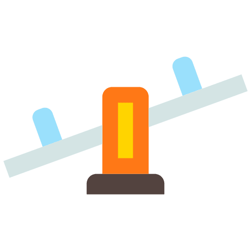 Seesaw attractions playground fun icon Seesaw attractions playground fun icon