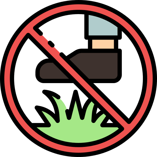 Keep off the grass park sign keep off the grass icon